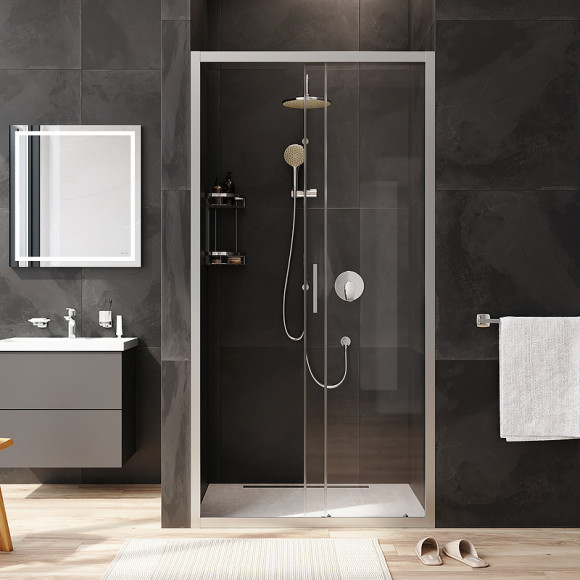 Душевая дверь AM.PM Gem Solo 110 W90G-110-1-195MT профиль Хром матовый стекло прозрачное Душевая дверь AM.PM Gem Solo 110 W90G-110-1-195MT профиль Хром матовый стекло прозрачное