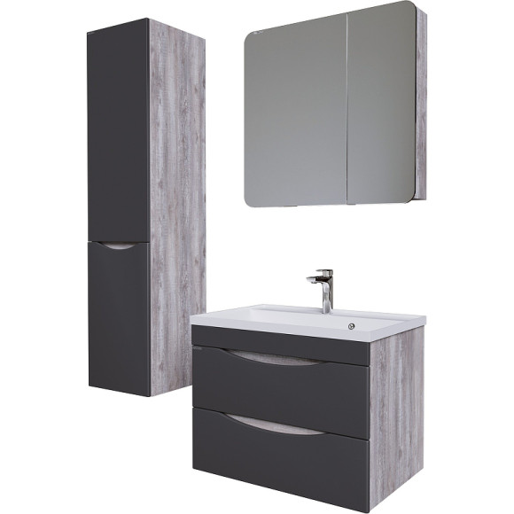 Тумба под раковину Grossman Талис 80 108013 подвесная Бетон пайн Серая Тумба под раковину Grossman Талис 80 108013 подвесная Бетон пайн Серая