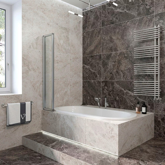 Шторка на ванну Veconi Palau 120 L PL73L-120-01-19C4 профиль Хром стекло прозрачное Шторка на ванну Veconi Palau 120 L PL73L-120-01-19C4 профиль Хром стекло прозрачное