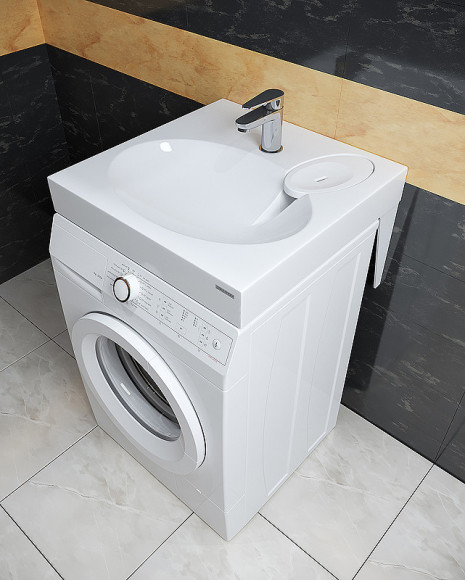 Раковина Paulmark Stern 60 PM700431 на стиральную машину Белая