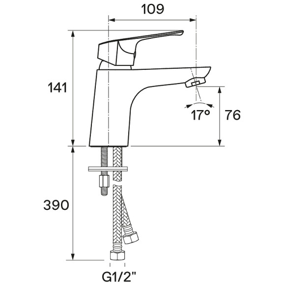 Смеситель для раковины Santek Форт WH5A02004C001 Хром