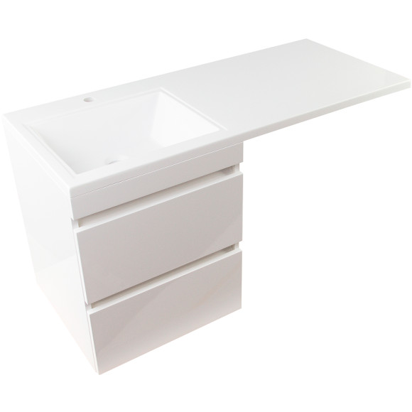 Тумба под раковину Style Line Даллас Люкс Plus 120 СС-00002351 подвесная Белая Тумба под раковину Style Line Даллас Люкс Plus 120 СС-00002351 подвесная Белая