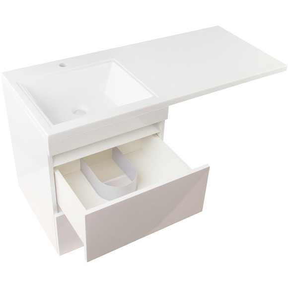 Тумба под раковину Style Line Даллас Люкс Plus 120 СС-00002351 подвесная Белая Тумба под раковину Style Line Даллас Люкс Plus 120 СС-00002351 подвесная Белая