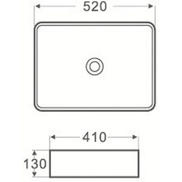 Раковина-чаша Azario 52 AZ-2074B Белая