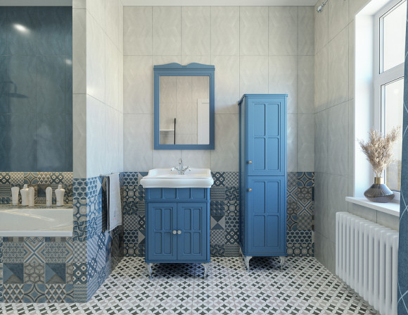 Тумба под раковину Caprigo Borgo 60 33410-B136 Синяя матовая Тумба под раковину Caprigo Borgo 60 33410-B136 Синяя матовая