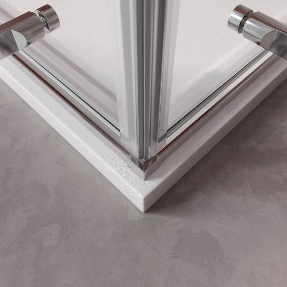 Душевой уголок Cezares Liner 100x100 LINER-A-2-100-C-Cr профиль Хром стекло прозрачное