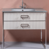 Тумба под раковину Boheme Armadi Art Monaco 100 866-100-WCR Белый глянец Хром