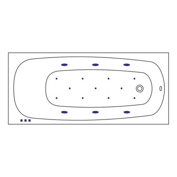 Акриловая ванна Whitecross Layla 170x75 0102.170075.100.RELAX.GL с гидромассажем Акриловая ванна Whitecross Layla 170x75 0102.170075.100.RELAX.GL с гидромассажем
