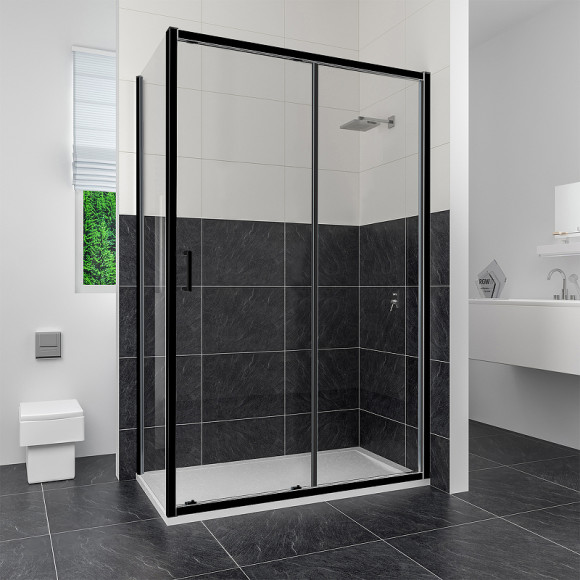 Душевая дверь RGW Classic CL-14-B 100 32091410-14 профиль Черный стекло прозрачное
