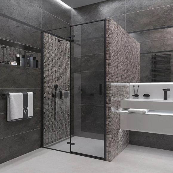 Душевая дверь Veconi Vianno VN-73B 120 VN73B-120-01-C4 профиль Черный матовый стекло прозрачное Душевая дверь Veconi Vianno VN-73B 120 VN73B-120-01-C4 профиль Черный матовый стекло прозрачное