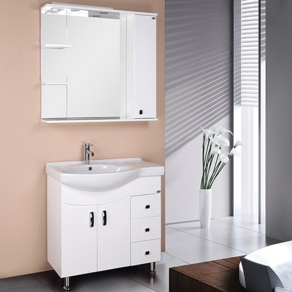 Тумба под раковину Onika Эльбрус 82 R 108202 Белая Тумба под раковину Onika Эльбрус 82 R 108202 Белая