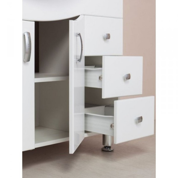 Тумба под раковину Onika Эльбрус 82 R 108202 Белая Тумба под раковину Onika Эльбрус 82 R 108202 Белая