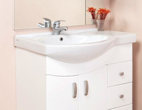 Тумба под раковину Onika Эльбрус 82 R 108202 Белая Тумба под раковину Onika Эльбрус 82 R 108202 Белая