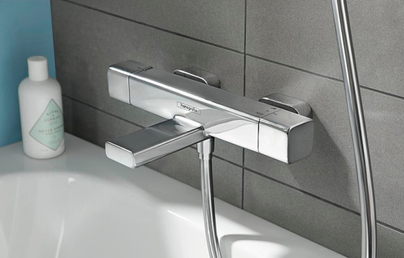 Смеситель для ванны Hansgrohe Ecostat E 15774000 с термостатом Хром Смеситель для ванны Hansgrohe Ecostat E 15774000 с термостатом Хром