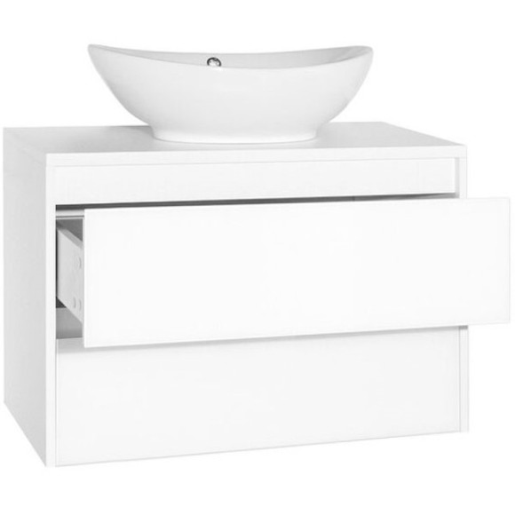 Тумба под раковину Style Line Монако 80 Люкс Plus ЛС-00000634 подвесная Осина белая Белый Лакобель Тумба под раковину Style Line Монако 80 Люкс Plus ЛС-00000634 подвесная Осина белая Белый Лакобель