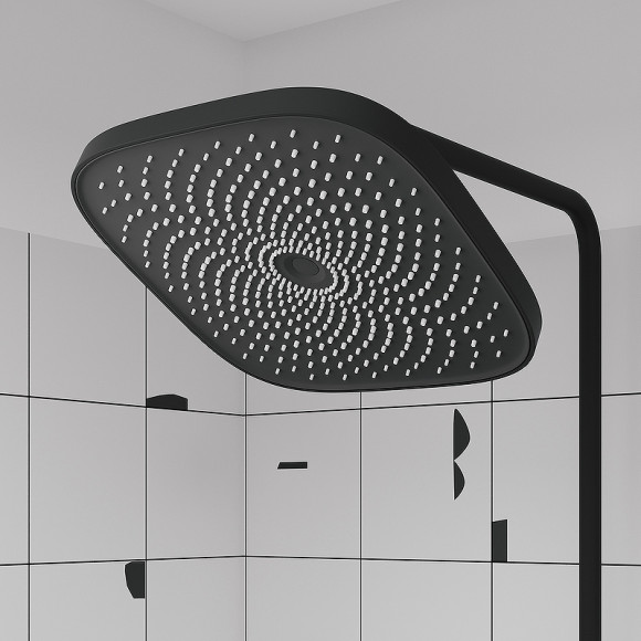 Душевая система Iddis SpaHome SPHBLTKi06 с термостатом Черная матовая