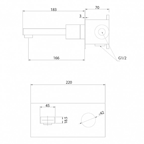 Смеситель для раковины Abber Rund AF8712B Черный матовый Смеситель для раковины Abber Rund AF8712B Черный матовый