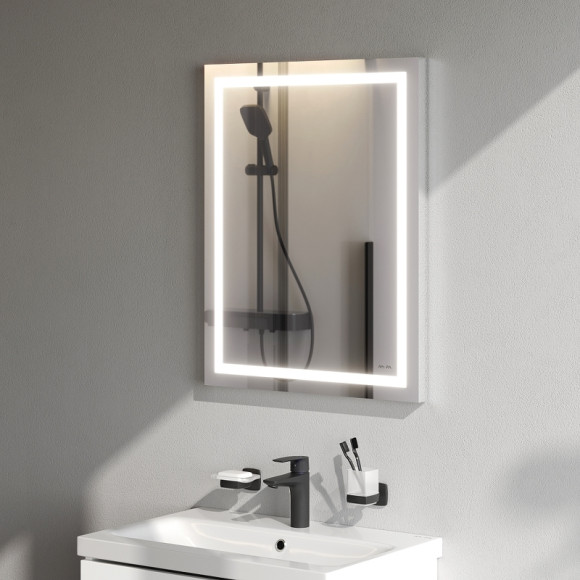 Зеркало AM.PM Gem 55 M91AMOX0551WG с подсветкой с механическим выключателем Зеркало AM.PM Gem 55 M91AMOX0551WG с подсветкой с механическим выключателем