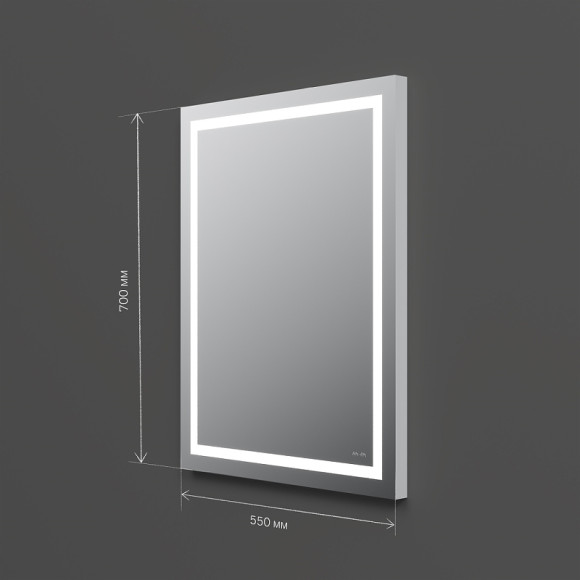 Зеркало AM.PM Gem 55 M91AMOX0551WG с подсветкой с механическим выключателем Зеркало AM.PM Gem 55 M91AMOX0551WG с подсветкой с механическим выключателем