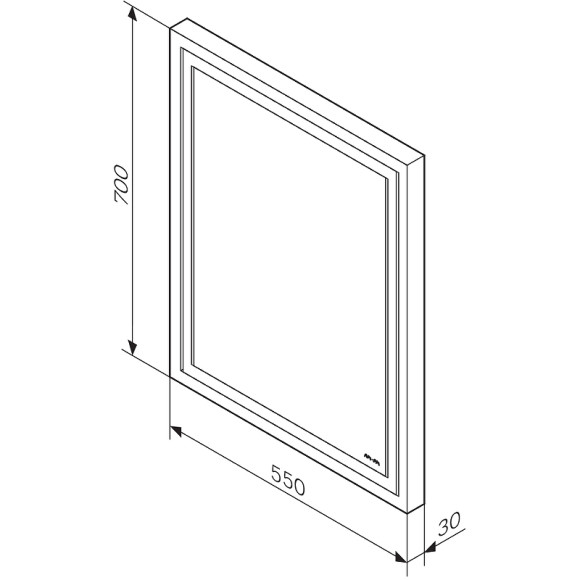 Зеркало AM.PM Gem 55 M91AMOX0551WG с подсветкой с механическим выключателем Зеркало AM.PM Gem 55 M91AMOX0551WG с подсветкой с механическим выключателем