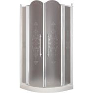 Душевой уголок Migliore Diadema 90x90 20413 профиль Хром стекло матовое с декором