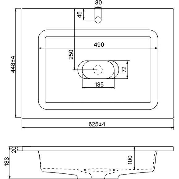 Тумба с раковиной Iddis Esper 60 ESP60W0i95K подвесная Белая