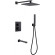 Душевая система Abber Insel AF8050B с термостатом Черная матовая