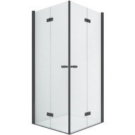 Душевой уголок New Trendy New Soleo Black 90х80 D-0235A/D-0238A профиль Черный стекло прозрачное