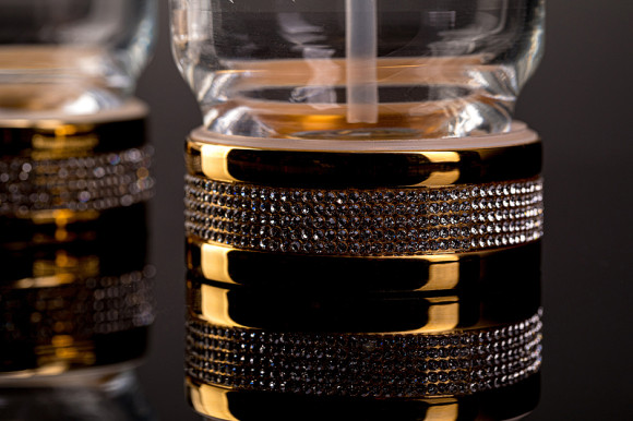 Дозатор для жидкого мыла Boheme Royal Cristal 10929-G-B Золото