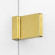 Душевой уголок New Trendy Avexa Gold 120х80 L EXK-1766 профиль Брашированное золото стекло прозрачное