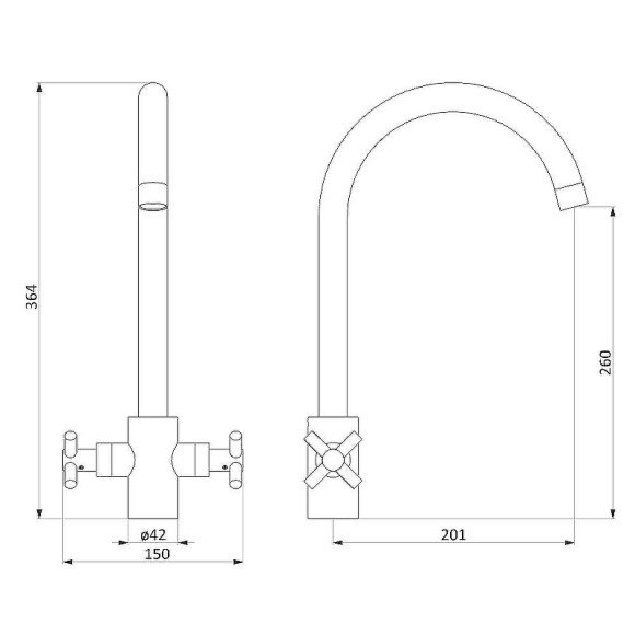 Смеситель для кухни Damixa RedBlu Neo Classic 270000000 Графит Смеситель для кухни Damixa RedBlu Neo Classic 270000000 Графит