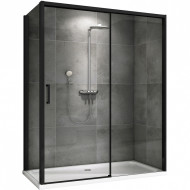 Душевой уголок Abber Komfort 140x100 AG93140B-S102B профиль Черный стекло прозрачное Душевой уголок Abber Komfort 140x100 AG93140B-S102B профиль Черный стекло прозрачное