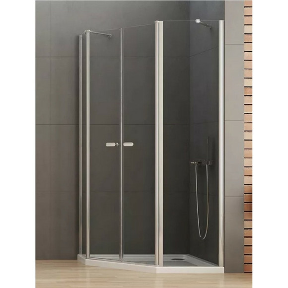 Душевой уголок New Trendy New Soleo Chrome 100х80 K-0611 профиль Хром стекло прозрачное Душевой уголок New Trendy New Soleo Chrome 100х80 K-0611 профиль Хром стекло прозрачное