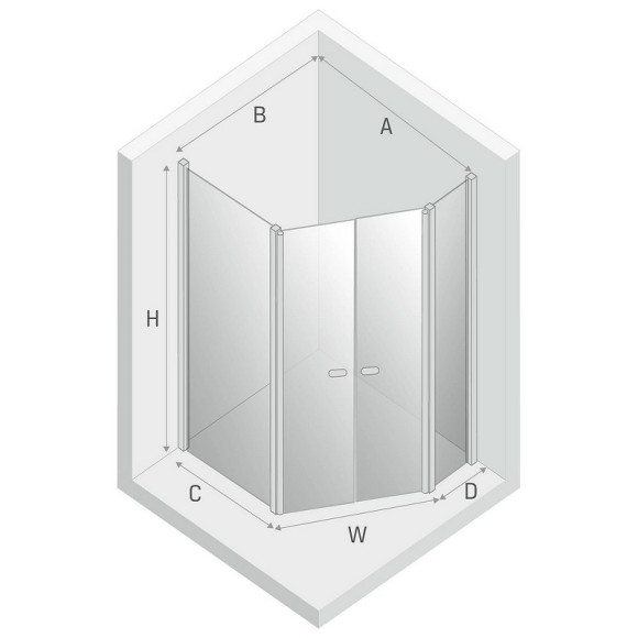 Душевой уголок New Trendy New Soleo Chrome 100х80 K-0611 профиль Хром стекло прозрачное Душевой уголок New Trendy New Soleo Chrome 100х80 K-0611 профиль Хром стекло прозрачное