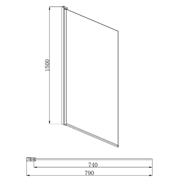 Шторка на ванну Aquatek 80х150 AQ DEL SBA 08015BL профиль Черный стекло прозрачное Шторка на ванну Aquatek 80х150 AQ DEL SBA 08015BL профиль Черный стекло прозрачное