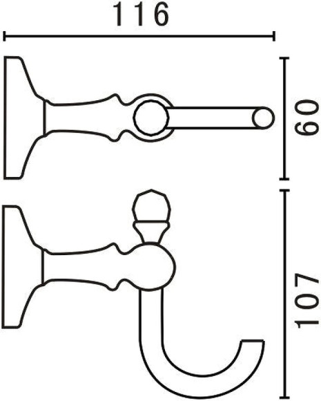 Крючок Art&Max Antic Crystal AM-E-2686BSJ-Do Золото