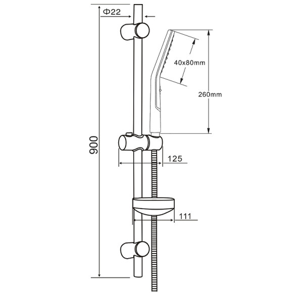 Душевой гарнитур Orange O-Shower OS910cr Хром