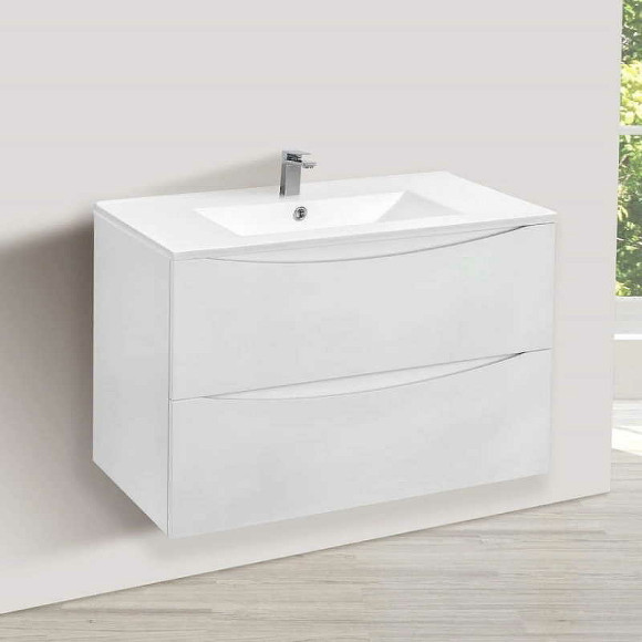 Тумба под раковину Vincea Mia 75 VMC-2MA750GW подвесная G.White Тумба под раковину Vincea Mia 75 VMC-2MA750GW подвесная G.White