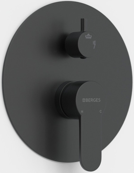 Душевая система Berges Nardis 2R Black 071004 Черная матовая Душевая система Berges Nardis 2R Black 071004 Черная матовая