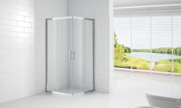 Душевой уголок Cezares Eco 90x90 ECO-O-A-2-90-P-Cr профиль Хром стекло рифленое Душевой уголок Cezares Eco 90x90 ECO-O-A-2-90-P-Cr профиль Хром стекло рифленое