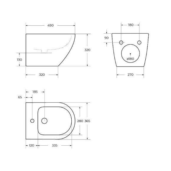 Биде BelBagno Sfera-R BB046BH подвесное Белое