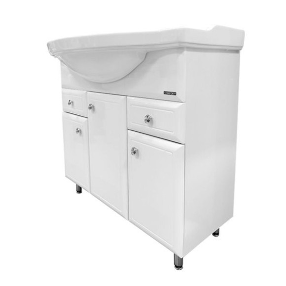 Тумба с раковиной Comforty Сочи 100 00004134582 Белая Тумба с раковиной Comforty Сочи 100 00004134582 Белая