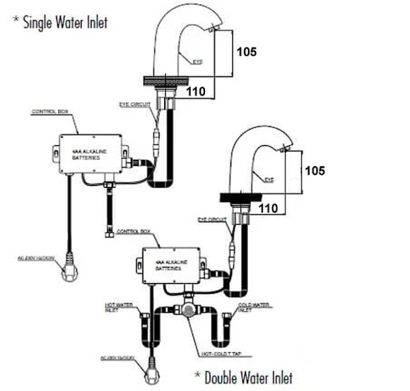 Смеситель для раковины GPD Photocell FLB10-R Розовое золото