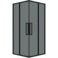 Душевой уголок Grossman Cosmo 100х100 300.K33.02.1010.21.10 профиль Черный матовый стекло тонированное