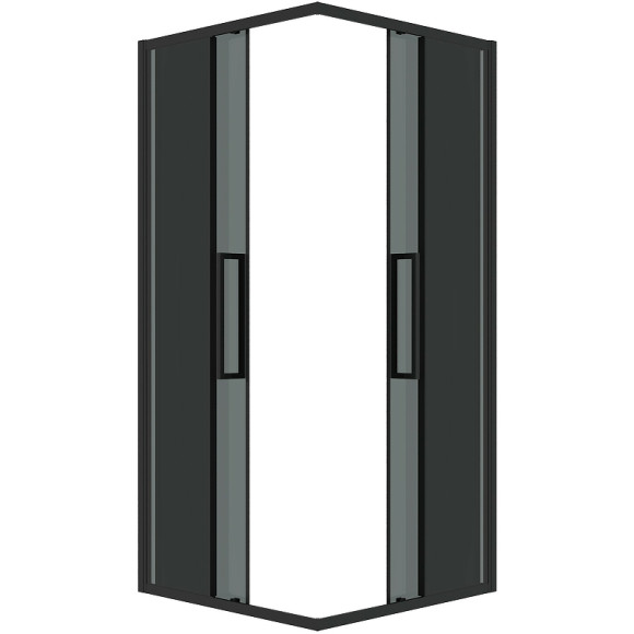 Душевой уголок Grossman Cosmo 100х100 300.K33.02.1010.21.10 профиль Черный матовый стекло тонированное Душевой уголок Grossman Cosmo 100х100 300.K33.02.1010.21.10 профиль Черный матовый стекло тонированное