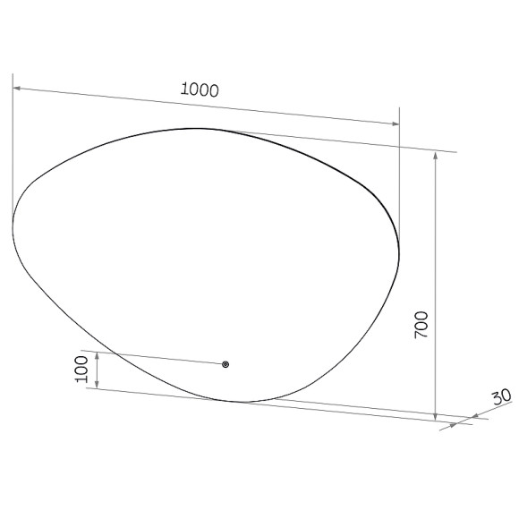 Зеркало Континент Alma 1000х700 ЗЛП614 с подсветкой с сенсорным выключателем