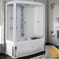 Душевой бокс Radomir Элис 2 168x85 R 1-04-1-2-5-0961 с баней профиль Белый стекло матовое