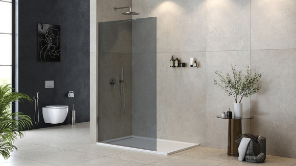 Душевая перегородка Cezares Liberta 120 LIBERTA-L-1-TB-120-GR-Cr профиль Хром стекло серое