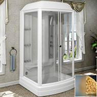 Душевая кабина Radomir Диана 1 118x108 1-05-1-0-0-0641 с баней профиль Белый стекло матовое