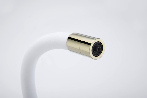 Смеситель для кухни Paulmark Salix Sa213419-Gw Золото Белый